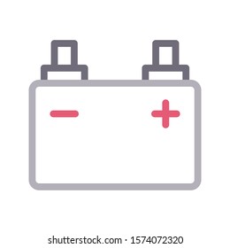battery vector color line icon 