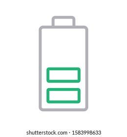 battery vector color line icon 