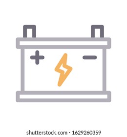 battery vector color line icon 