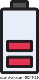 battery vector color line icon 
