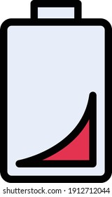 battery vector color line icon