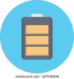 battery vector colour flat icon