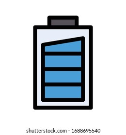 icono de color plano vectorial de batería 
