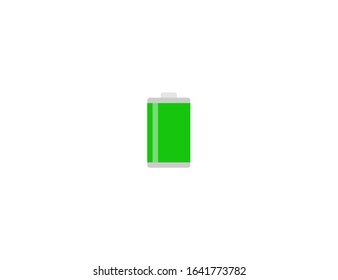 Battery vector flat icon. Isolated accumulator, electric car, green energy emoji illustration 