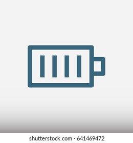 battery  vector flat pictograph line icon stock design illustration