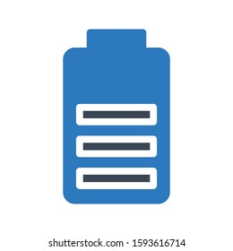 battery vector glyph color icon 