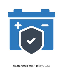 battery vector glyph color icon 