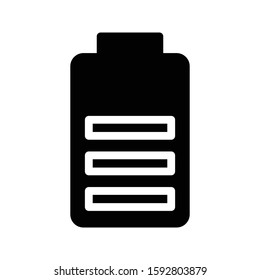 battery vector glyph flat icon 