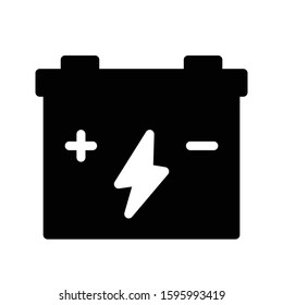 battery vector glyph flat icon 