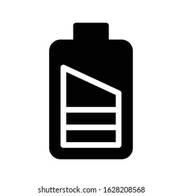 battery vector glyph flat icon 