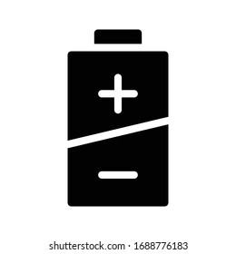 battery vector glyph flat icon 
