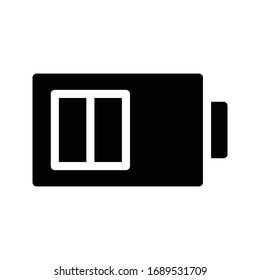 battery vector glyph flat icon 