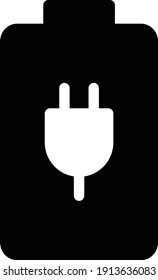 battery vector glyph flat icon