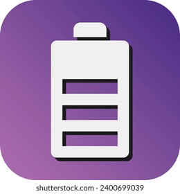 Icono De Fondo De Gradiente De Glifo Vector De Batería Para Uso Personal Y Comercial.
