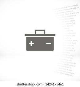 battery vector icon 10 eps , Lorem ipsum Flat design