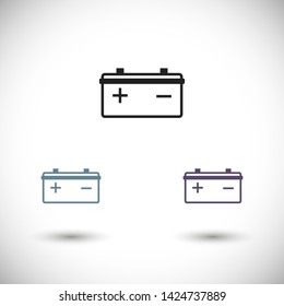 battery vector icon 10 eps , Lorem ipsum Flat design