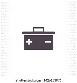 battery vector icon 10 eps , Lorem ipsum Flat design