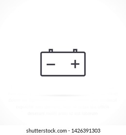 battery vector icon 10 eps , Lorem ipsum Flat design