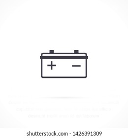 battery vector icon 10 eps , Lorem ipsum Flat design