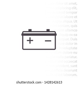 battery vector icon 10 eps , Lorem ipsum Flat design