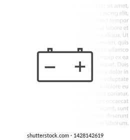 battery vector icon 10 eps , Lorem ipsum Flat design