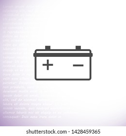 battery vector icon 10 eps , Lorem ipsum Flat design