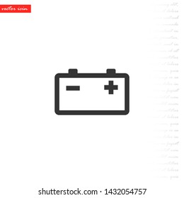 battery vector icon 10 eps , Lorem ipsum Flat design