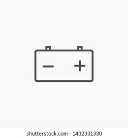 battery vector icon 10 eps , Lorem ipsum Flat design