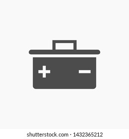battery vector icon 10 eps , Lorem ipsum Flat design