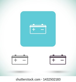 battery vector icon 10 eps , Lorem ipsum Flat design