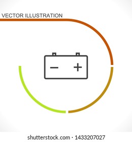 battery vector icon 10 eps , Lorem ipsum Flat design