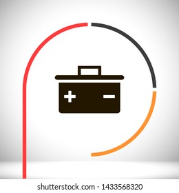 battery vector icon 10 eps , Lorem ipsum Flat design