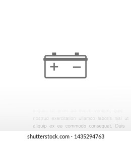 battery vector icon 10 eps , Lorem ipsum Flat design