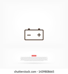 battery vector icon 10 eps , Lorem ipsum Flat design