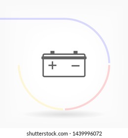 battery vector icon 10 eps , Lorem ipsum Flat design
