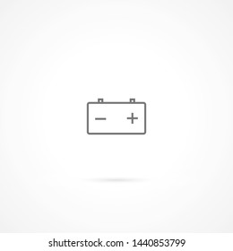 battery vector icon 10 eps , Lorem ipsum Flat design