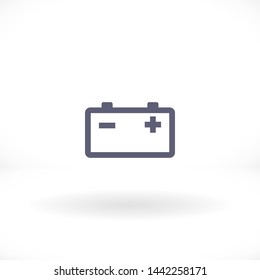battery vector icon 10 eps , Lorem ipsum Flat design