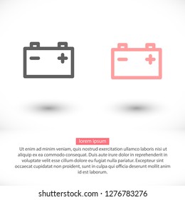 Battery Vector icon