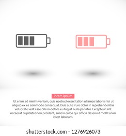 Battery Vector icon