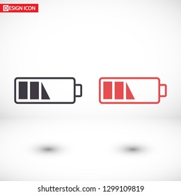 Battery Vector icon