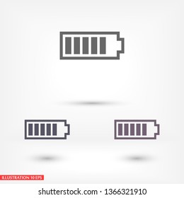 Battery vector icon