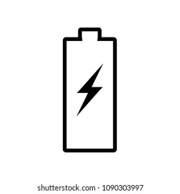 battery vector icon, accumulator vector sign, recharge mobile phone battery icon