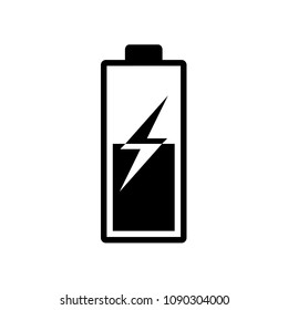 battery vector icon, accumulator vector sign, recharge mobile phone battery icon