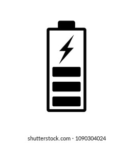 battery vector icon, accumulator vector sign, recharge mobile phone battery icon