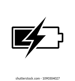 battery vector icon, accumulator vector sign, recharge mobile phone battery icon