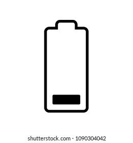 battery vector icon, accumulator vector sign, recharge mobile phone battery icon