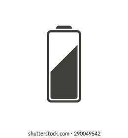 Battery - vector icon in black on a white background.