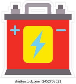 Battery vector icon. Can be used for printing, mobile and web applications.