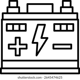 Battery vector icon. Can be used for printing, mobile and web applications.