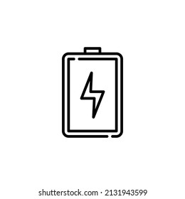 Battery vector icon. Battery charge level. Battery charging icon.
